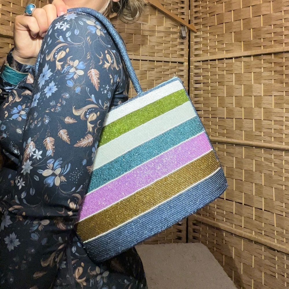Vintage Beaded Gutzee Girls Shoulder Bag - Picture 4 of 9